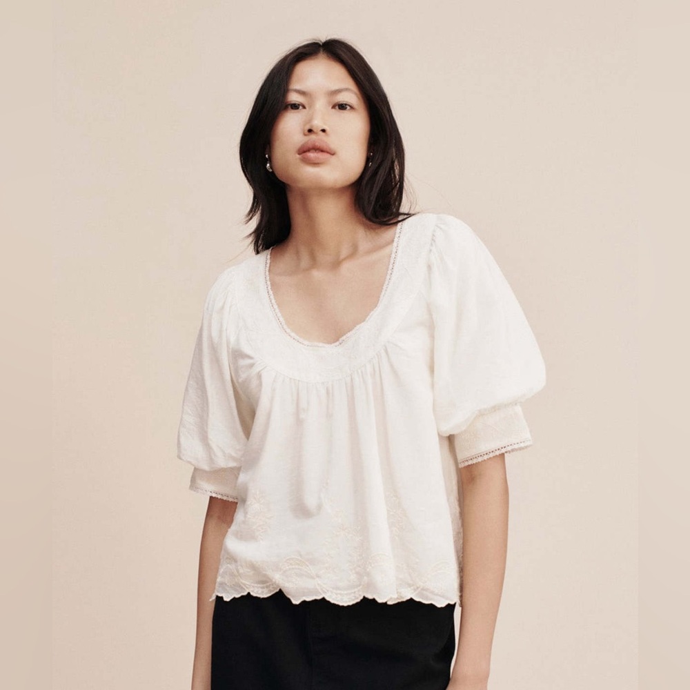 Posse XS Mylah Blouse Cream Embroidered